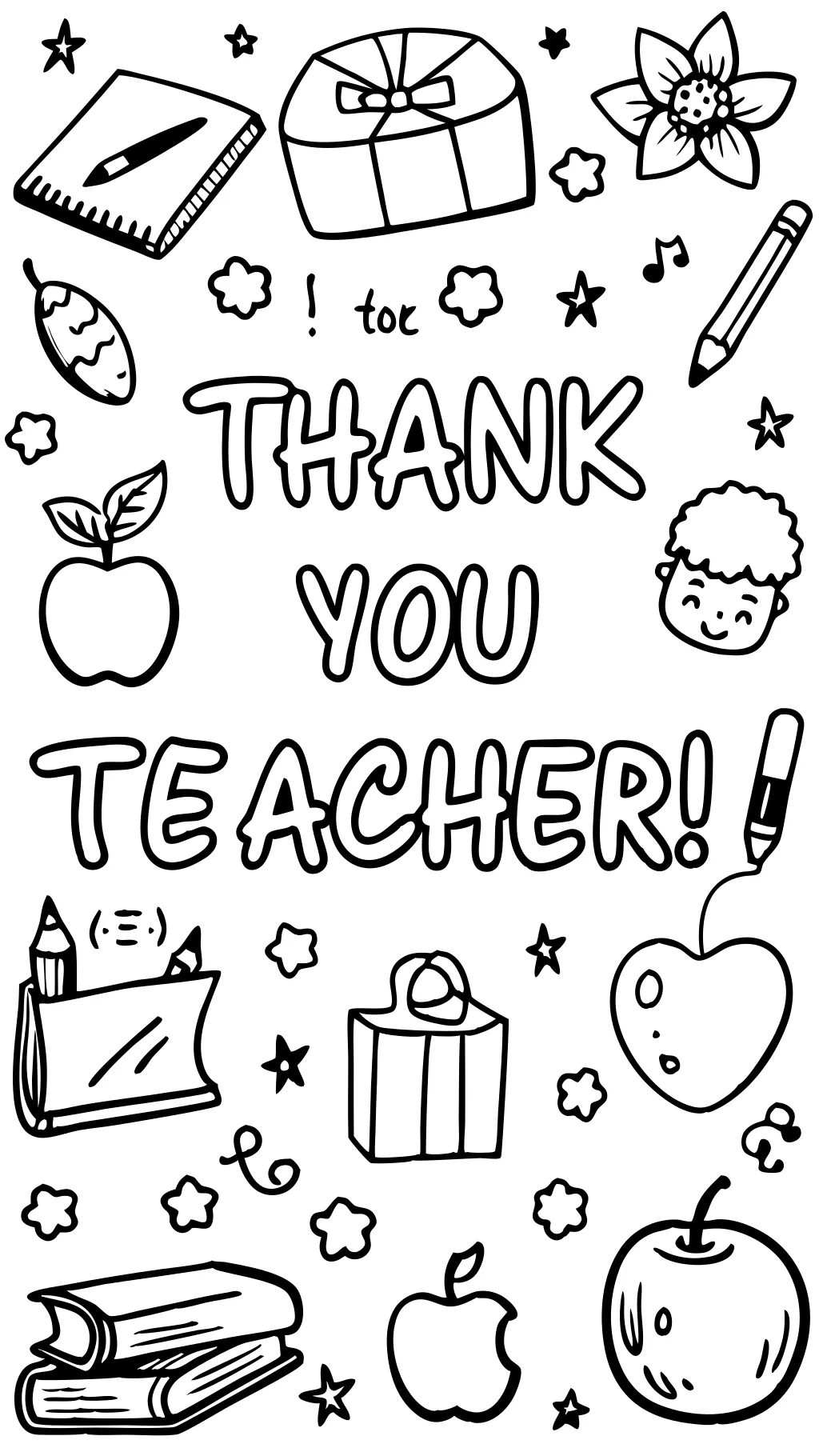 thank you teacher coloring page